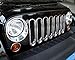 DIYTuning Chrome Plated ABS Headlight Bezels for Jeep Wrangler JK JKU Unlimited Rubicon Sahara X Off Road Sport Exterior Accessories Parts 2007 2008 2009 2010 2011 2012 2013 2014 2015 2016 2017