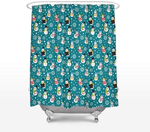 布製シャワーカーテンライナー フック付き 防カビ 防水 ストール バスタブ カーテンセット 72x96 Xgl 8 Scryylajlin 至高 18 12 5 ハッピーニューイヤーツリー メリークリスマス バスルームの装飾に Inches