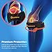 CAMBIVO 2 Pack Patella Knee Brace With Etra Strap, 6 Color Knee Braces for Knee Pain, Adjustable Knee Brace Patellar Tendon Stabilizer Support Band for Knee Pain Relief, Jumpers Knee, Tendonitis, Basketball, Running, Hiking, Volleyball, Tennis, Squats (Orange)