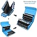 ADVcer 80 Holders Marker Pen Case, Extendable Foldable Hook & Loop Oxford Organizer with Carrying Handle and Baldric for Dry Erase Marker, Liquid Chalk Highlighter, Permanent Paint Marker or Lipscense