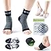 Plantar Fasciitis Pain Relief Recovery Kit - 9 PCs - Foot Compression Sleeves, Heel Protectors, Cushioned Arch Support Wraps & Inserts, Foot Massage Ball- Instruction Guide Included (S/M)