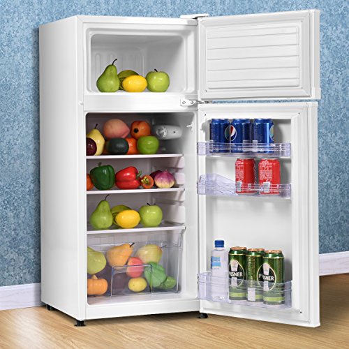 1 COSTWAY+Refrigerator+Apartment+Adjustable+Removable