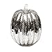 Mercury Glass Pumpkin Light with Timer for Halloween Pumpkin Decorations Fall and Thanksgiving Decor, Sliver,7.5 inches