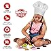 Dragon Drew Kids Wooden Baker Kit –14 Piece Kitchen Play Set with Chef's Hat, Cupcakes, Cake, Donuts and More - Nontoxic Paint, Child and Toddler Safe – for Ages 3+