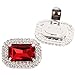 kilofly 2 Pairs Elegant Rhinestone Crystal Metal Shoe Clips Wedding Party Pack