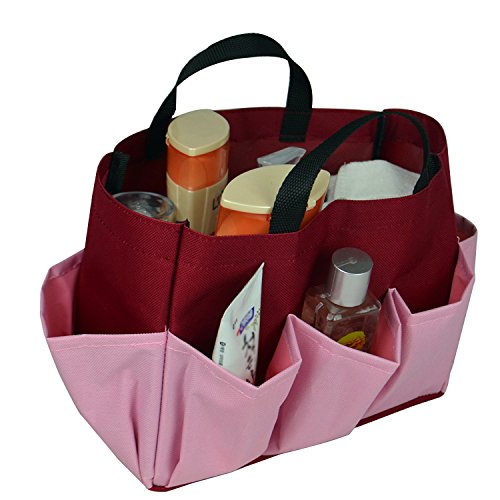 A.B Crew Double-Handled Outdoor Gardening Tool Tote Holder Oxford Bag Organizer Storage Carrier with Deep Pockets (Blue)