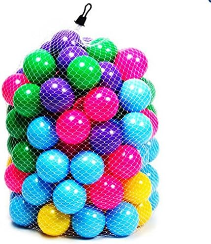 100 Plastic Balls,Ball Pit Refill -Kids Toddlers Play Great Size Diamiter 3.2" Mixes color Supper Toys
