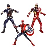 Marvel 6-Inch Legends Captain America: Civil War Action Figure 3 Pack (Spider-Man, Captain America, and Iron Man Mark 46)