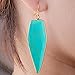 SUNYIK Women's Green Howlite Turquoise Healing Point Dangle Earrings