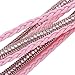Susenstone Women Bohemian Bracelet Woven Braided Handmade Wrap (Pink)