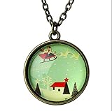 Fresh Simple Gemstone Lovely Christmas Series Necklace