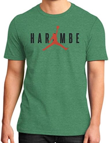 Harambe X Jordan District T-Shirt (on man) (S, Heather green)