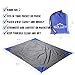 Compact Portable Kanga Pocket Blanket: Packable Outdoor Blankets for Camping - Sand Proof Beach Blanket & Water Resistant Picnic Blanket - Blue Mat With Carabiner Clip Carrying Pouch - 55