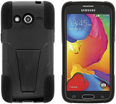 Galaxy Avant Case, Dual Layer Shell STRIKE Impact Kickstand Case for Samsung Galaxy Avant SM-G386T (T Mobile, MetroPCS) from MINITURTLE | Includes Clear Screen Protector and Stylus Pen - Black