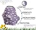 Nursing Cover for Breastfeeding, Car Seat Canopy, Breast Feeding Cover Ups, Carseat Canopy Covers for Boys and Girls, Shopping Cart Cover, Butterfly Grey