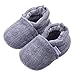 Beeliss Baby Girls Loafers Knitted Crib Shoes (Grey, 6-12 Months)