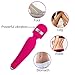 FengLan Vibrator Wireless Power Wand Massager 7 Frequency Rechargeable Waterproof Silent Medical-Grade Silicone Pulsating Patterns (Pink)