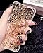 Blingy's iPhone 6/6S Case, Sparkling Gold Bling Bling Flexible Soft Clear Case with Gold Leaflets Built-in for iPhone 6/6S- Retail Packaging (Gold Flakes)