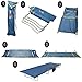 Outdoor Living and Style 74 x 25 Blue Lightweight Heavy Duty Aluminum Frame Portable Camping Cot Bedthumb 4