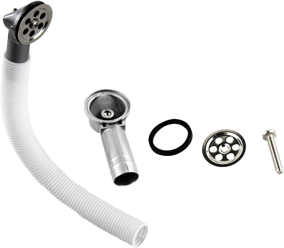 2x Overflow Pipes, Overflow Tube for Sink Extendible Circular Interface(Size: 41x41mm) Tube Length 250mm, Dia 26mm (Inner Dia: 21mm) - Image 3