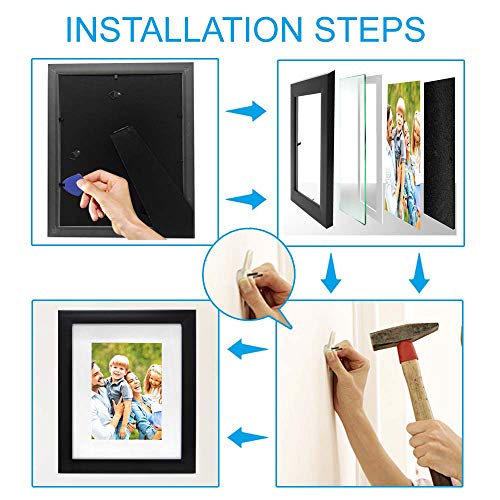 Memory Island Simple 8x10 Picture Frames with 5x7 Mat,4 Pack Gallery