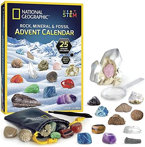 national-geographic-advent-calendar-2021-rocks-minerals-fossils-advent-calendar-for-kids-geology-enthusiasts-a-complete-rock-collection-christmas-countdown-calendar-with-mini-gemstone-dig-kit-color-multi-color