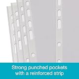 SUMMIT Punched Pockets A4 Clear Sleeves 200 Pack Reinforced Spine Multi-Hole view 4