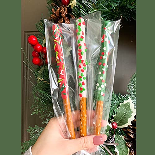 Self Sealing Cellophane Bags,2x10 Inches Clear Pretzel Rod Bags, 200