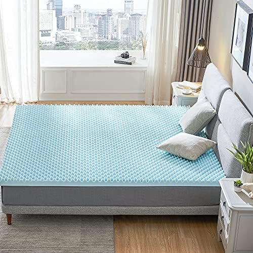 RECCI 2.5Inch Egg Crate Mattress Topper Queen, Pressure Relief Memory