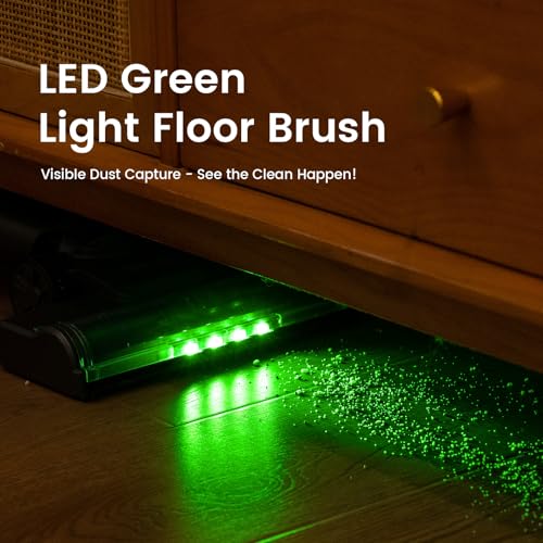 Suirviz Cordless Vacuum Cleaner, 40KPA/500W/35Mins, Powerful Suction with Green LED Dust Detection, Stick Vacuum Self-Standing, Lightweight Handheld Vacuum for Pet Hair, Carpet & Hard Floor, Purple