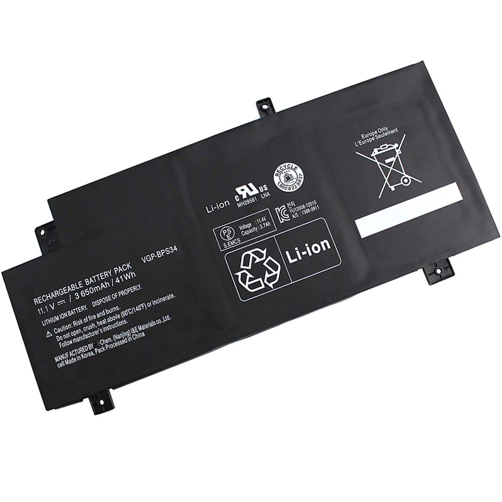XITAIAN 11.1V 41Wh VGP-BPS34 VGP-BPL34 Replacement Laptop Battery for Sony Vaio Fit SVF14A SVF15A FIT15A SVF15A1ACXB SVF15A1ACXS SVF15A1BCXB SVF15A1BCXS SVF15A1CCXB SVF15A1DPXB