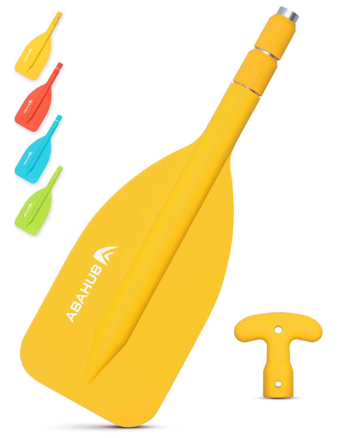 Abahub Premium 21''-42'' Emergency Telescoping Paddle Aluminium Shaft for Canoeing Boating Kayaing Blue Lightweight Oars, 1 Paddle