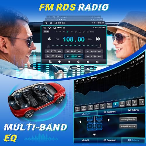 Car Radio for Mercedes Benz Smart Fortwo 2011 – 2015 [2G+64G] Android Car Radio 9 Touch Screen with Carplay and Android Wireless/Bluetooth/WiFi/Bluetooth/EQ/FM RDS Radio
