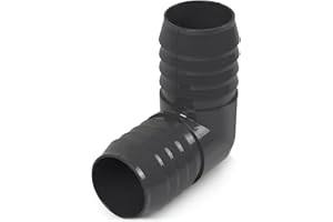 LAKESSTORY PVC 90 Degree Hose Elbow Barb Connector - 1-1/2" Barbed Insert 90° PVC Elbow Sch 40 -PVC Tube Fitting -Hose Barb Fittings For Tubing Hose Water Line - 1 pcs (Gray)