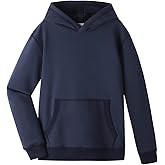 DILBYKE Boys Girls Hoodies Hooded Sweatshirts Classic Solid Sport Pullover Top Lightweight Series Plush Cotton for 5-12 Years