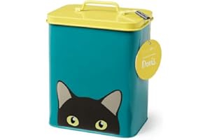 Burgon & Ball Creaturewares Doris Cat GCR/CAT Tin Pet Food Storage, 16.5 cm x 11 cm x 20 cm Size