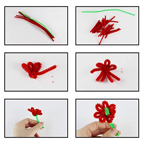 LOKiVE Craft Pipe Cleaners,280 Pcs Chenille Stems Pipe Cleaners Craft Bulk Pipe Cleaners 120 Pair Googly Eyes Rainbow Wooden Popsicles DIY Art for Kids Crafts