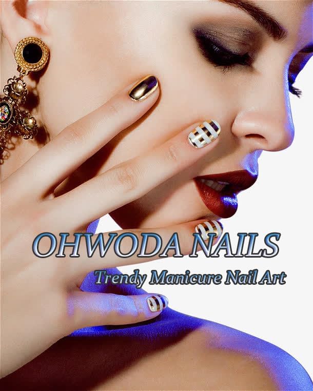OHWODA Flower Press ons Medium Almond False Nails with White Flowers French Tip Designs Summer Full Cover Cute Stick on Nails Kit - Image 7