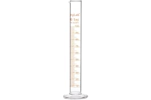 stonylab 1-Pack Graduated Cylinder, Borosilicate Glass 100 ml Heavy Wall Graduated Glass Measuring Cylinder