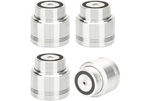 Byuiyeo 4X HiFi Speaker Maglev Isoaltion Stand Feet Pad Base 53x 51mm Shock Absorber Sound Isolator Aluminum Vibration Dampener Floor Protector for Tower Speaker