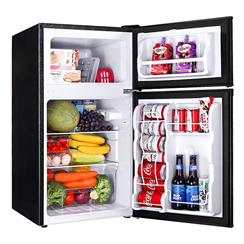 Mini Fridge with Freezer, TACKLIFE 3.2 Cu.Ft Mini Refrigerator, 2 Door