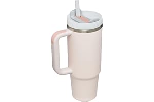 30 oz Tumbler with Handle and Straw, Insulated Tumblers with Lid and Straw, 30 oz Cup Stainless Steel Water Bottle Quencher F