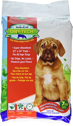 Penn-Plax Dry-Tech Dog and Puppy Training Pads – Super Absorbent 23” x 24” Regu…