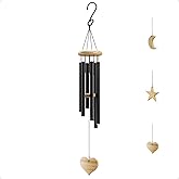 Wind Chimes for Outside - 32" Aluminum & Pine Wood Relaxing Windchimes Outdoors Unique - Large Wind Chime - Memorial Wind Chimes for Loss of Loved One - Memorial Windchimes in Memory of A Loved One