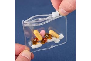 20-Piece Jewelry Storage Roll, Reusable Zipper Pouches for Accessories, Portable Organizer for Pills Travel Essentials, Clear