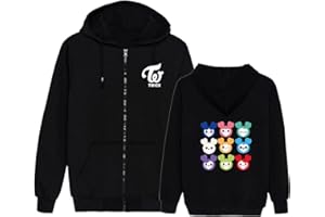 YJYP Kpop Twice Hoodie Tzuyu Mina Momo Chanyeol Sana Zipper Jacket Sweater