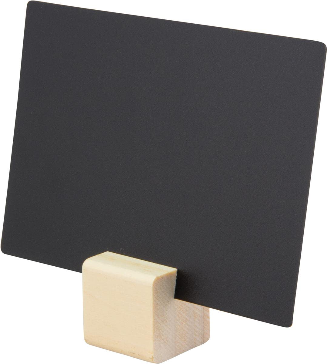 SECURIT Teak Cube Holder. Pack of 6 Tags not Included, Wood, 24.7 x 15 x 2.8 cm