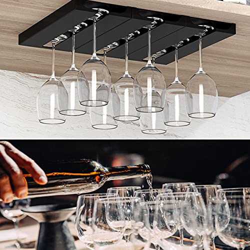 NIYUPE Wine Glass Rack plastic Under Stemware Wine Glass
