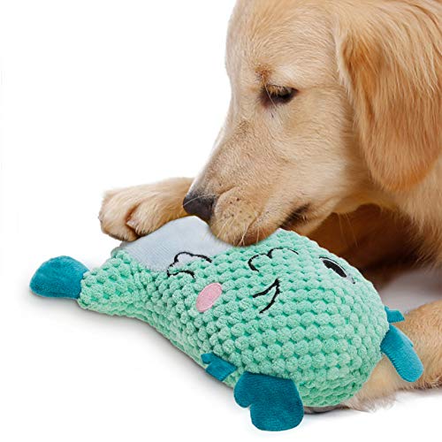 Ditucu 4 Packs Dog Plush Toys Sturdy Animal Squeaky Toys Interactive