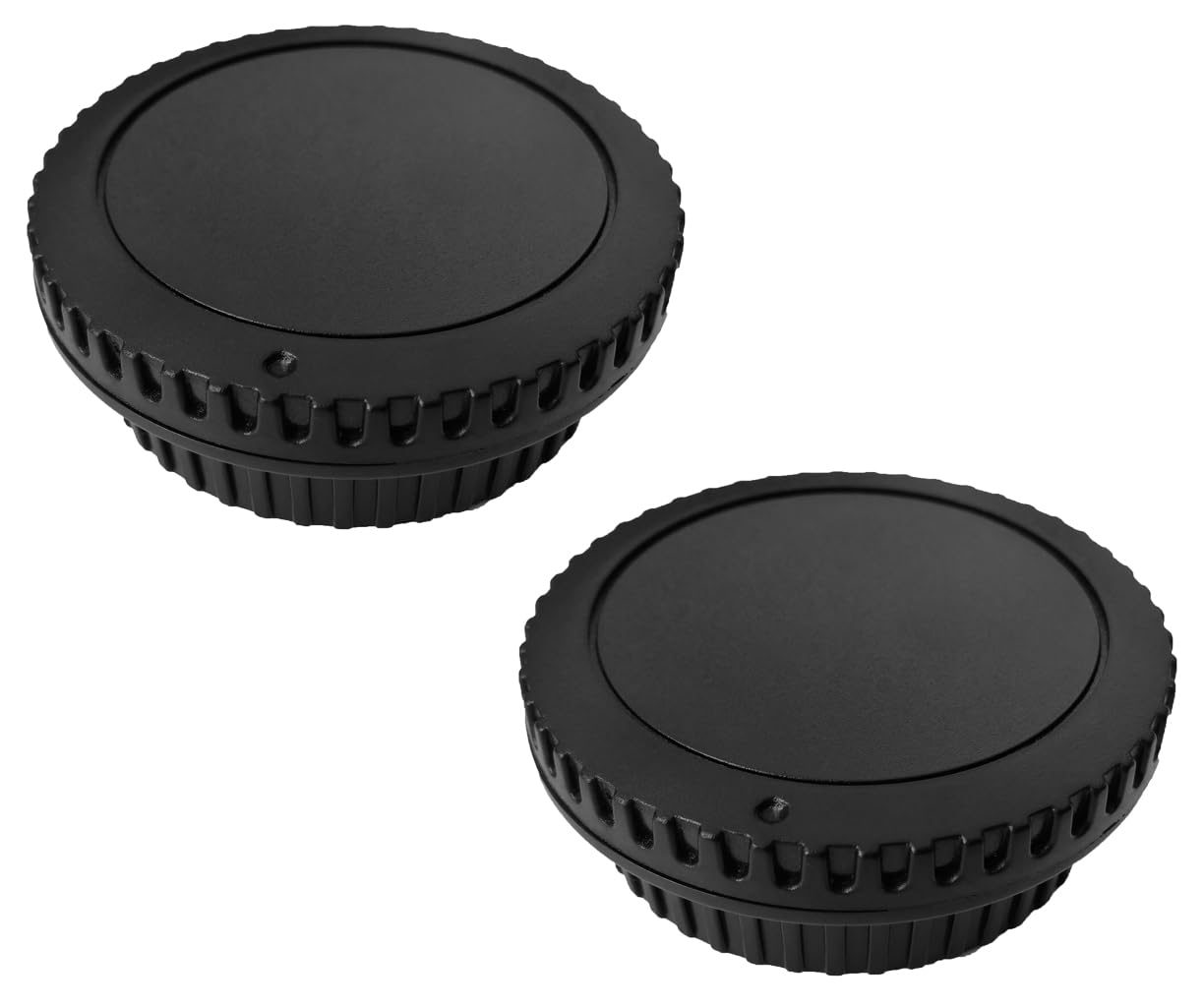 Photo 1 of Body Cap and Rear Lens Cap Cover for Canon EOS EF EF-S Mount Camera on T7 T6 90D 80D 77D 70D 60D 5Ds 1DX 5D 7D / 6D Mark II III 200D Rebel SL3 SL2 T8i T7i T6i T6S T5i T5 T4i T3 T2ii T1i [2 Sets]